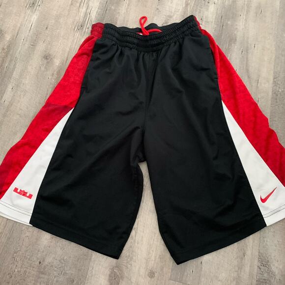 Nike Basketball Shorts Mens XL Lebron Gravity Black/Red - Picture 1 of 7